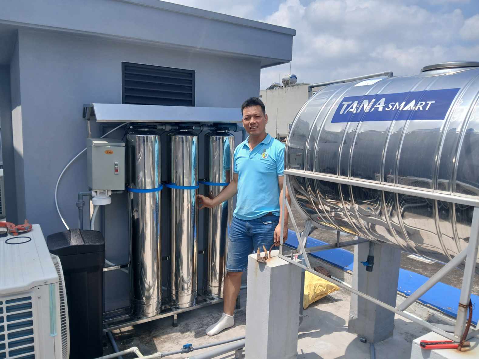 Thực Tế Lắp Đặt Lọc Tổng 3 Cột Van Tự Động Tại Lô 22 Lê Hồng Phong, Hải Phòng